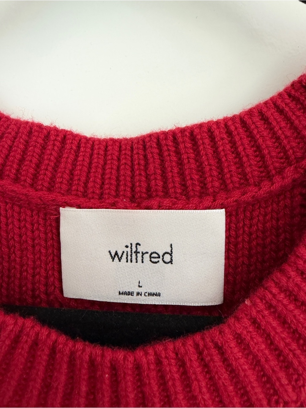 Wilfred Red Cable-Knit Sleeveless Sweater Vest Cotton and Wool - Picture 3 of 4